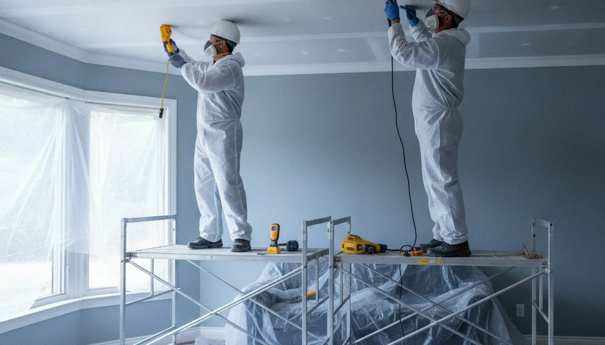 Simi Valley, CA ceiling water damage repair for stained home ceilings by water damage restoration pros