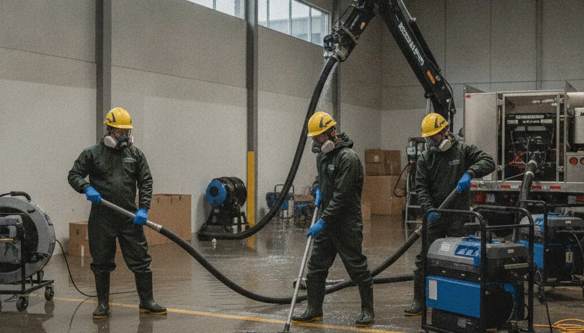 Emergency water removal team serving Simi Valley, CA for burst pipes and flooding cleanup