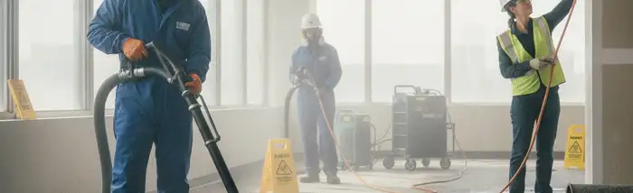Water damage restoration team in Simi Valley, CA providing emergency cleanup and repair services