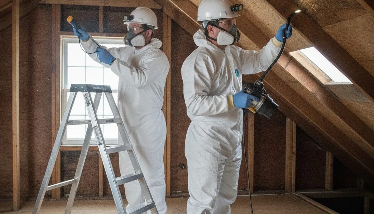 Mold inspection team assessing hidden moisture damage in a Simi Valley, CA home
