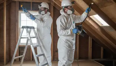 Mold inspection team assessing hidden moisture damage in a Simi Valley, CA home