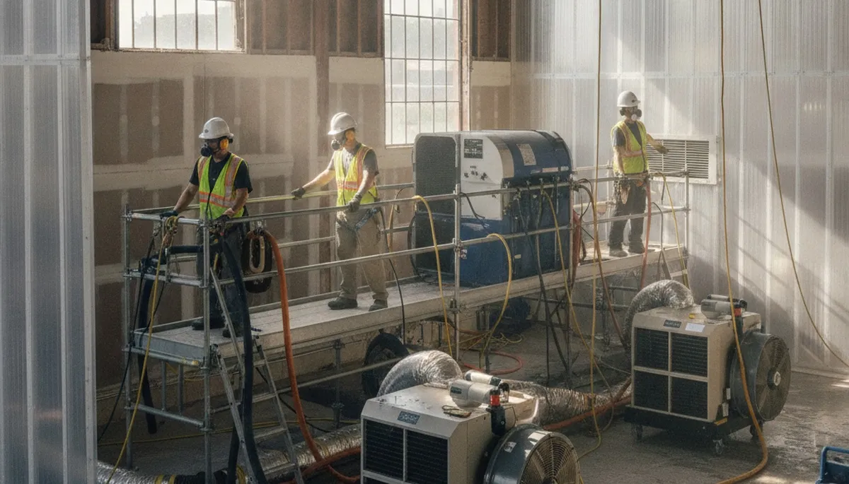 Structural drying equipment for water damage restoration in Simi Valley, CA home