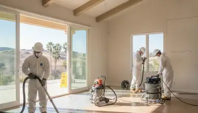 Water damage restoration team in Simi Valley, CA handling emergency cleanup and drying services