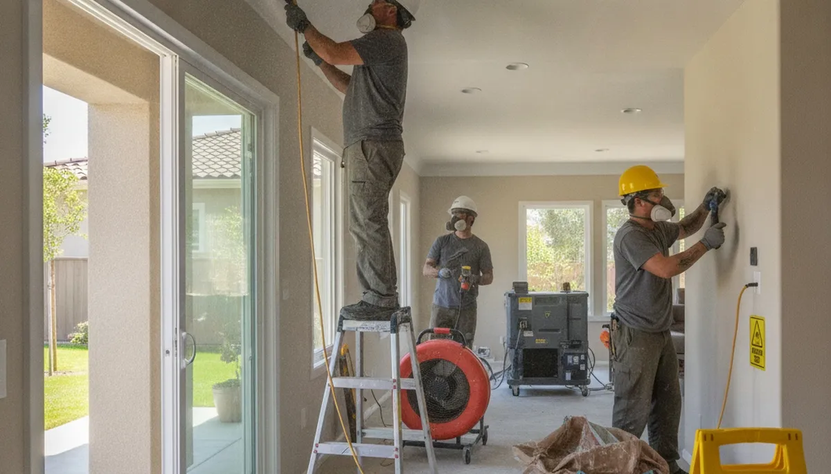 Water damage restoration team in Simi Valley, CA providing fast water removal and drying services