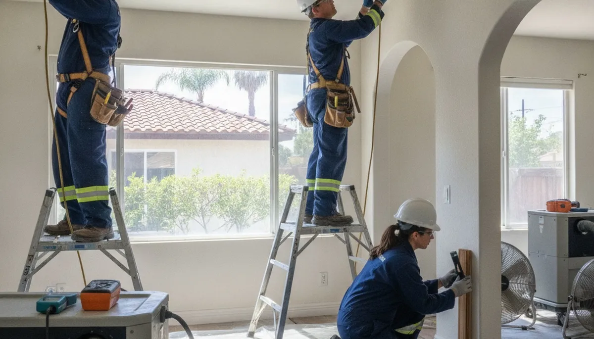 Water damage restoration team serving Simi Valley, CA with professional cleanup and repair services