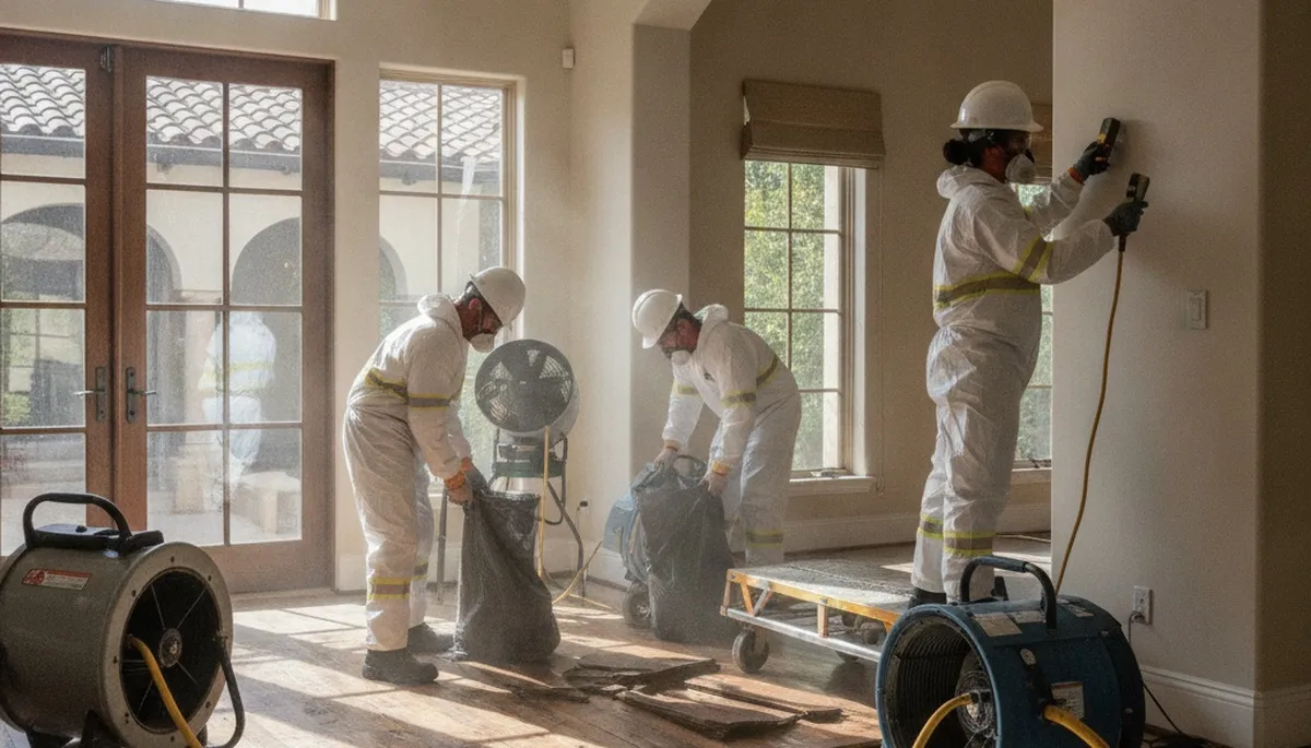 Water damage restoration team serving Simi Valley, CA with professional cleanup and drying services