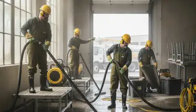 Water extraction service in Simi Valley, CA removing standing water from a home floor